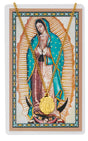 Gold Tone Nuestra Señora de Guadalupe Medal and Prayer Card