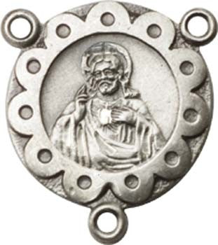 Scapular Sterling Silver Rosary Centerpiece
