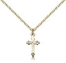 Beautiful Etched Tip Cross Necklace