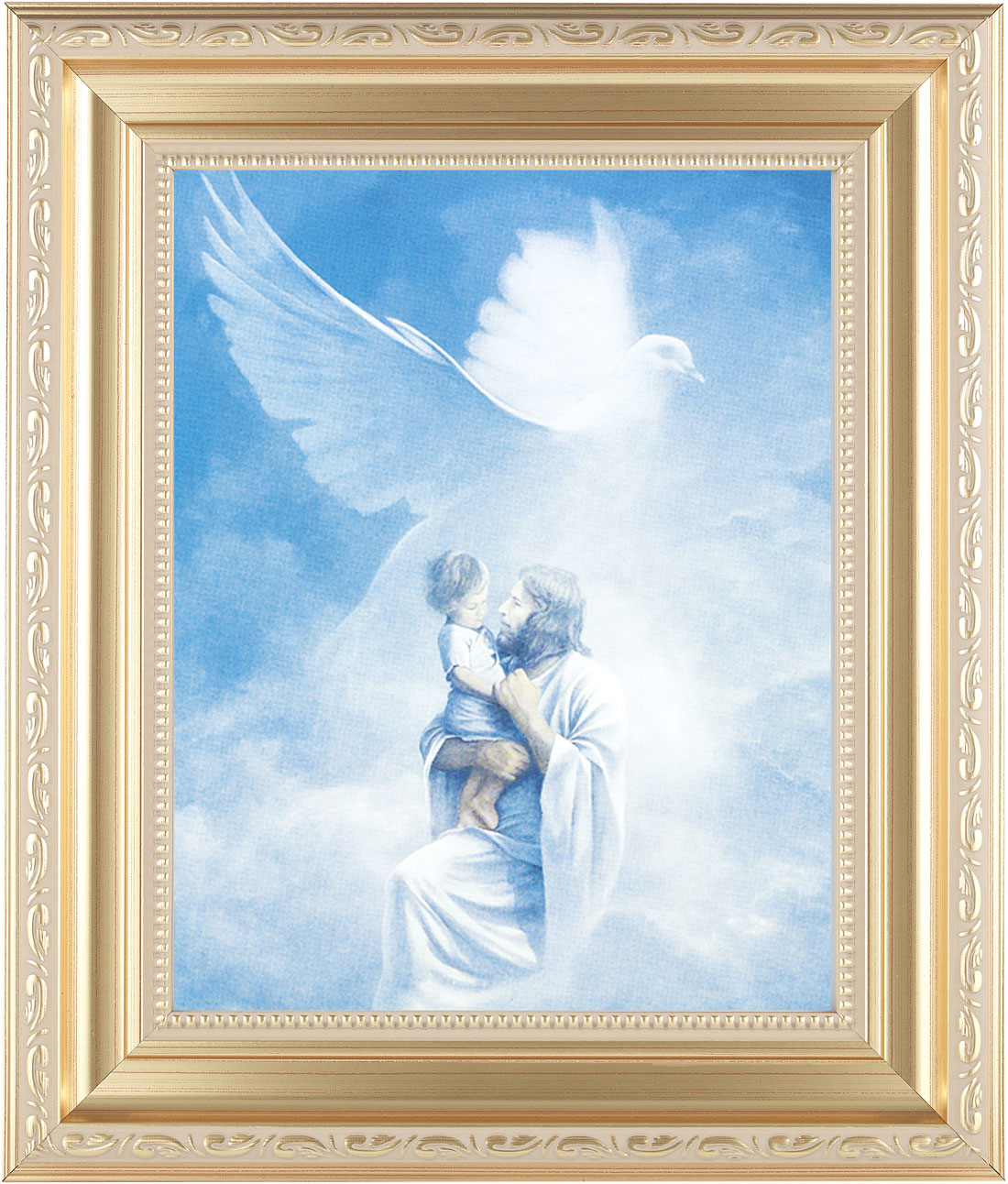 Jesus Holding Child In Heaven 8x10 Framed Print Under Glass