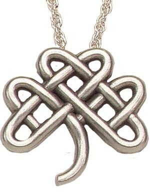 Celtic Clover Knot Pendant - 1'H