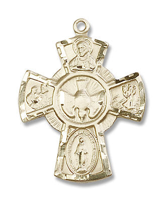 Five-Way Medal with Large Center Dove for Women