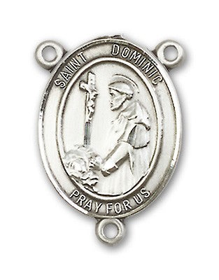 St. Dominic De Guzman Rosary Centerpiece Sterling Silver or Pewter