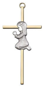 Praying Girl Cross  6'