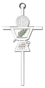 First Communion Chalice and Holy Host Wall Cross 6"
