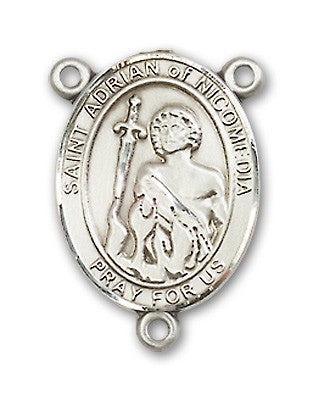 St. Adrian of Nicomedia Rosary Centerpiece Sterling Silver or Pewter