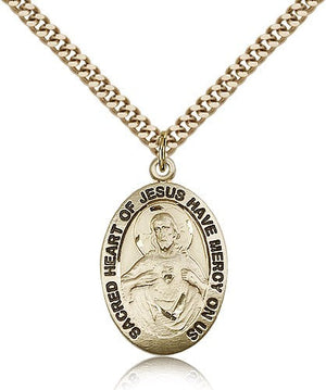 Raised Border Learn of Me Men's Scapular Necklace
