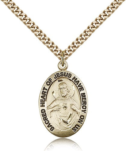 Raised Border Learn of Me Men's Scapular Necklace