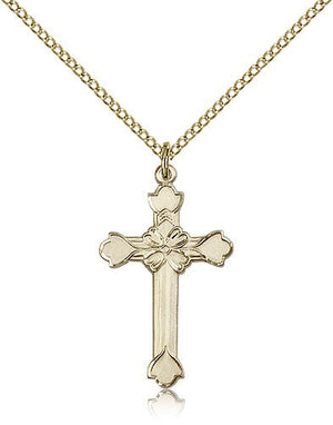 Floral Center Women's Cross Necklace
