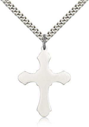 Budded Thick Cross Necklace