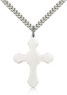 Budded Thick Cross Necklace