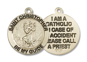 Women's Double-Sided I'm A Catholic St. Christopher Necklace