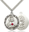 Round Scapular Pendant with Mt. Carmel Birthstone Option