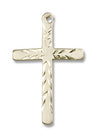 Women's Contemporary Etched Cross Necklace