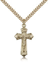 Point Tip Geometric Crucifix Pendant