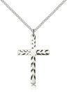 Women's Contemporary Etched Cross Necklace