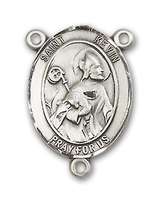 St. Kevin Rosary Centerpiece Sterling Silver or Pewter