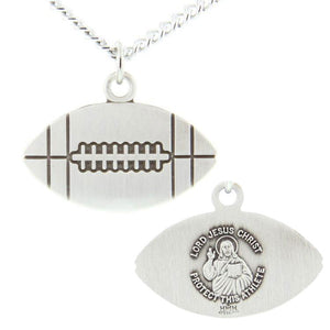 Jesus Christ Football Medal Sterling Silver