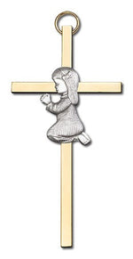Praying Girl Cross  4'