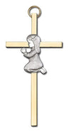 Praying Girl Cross  4'
