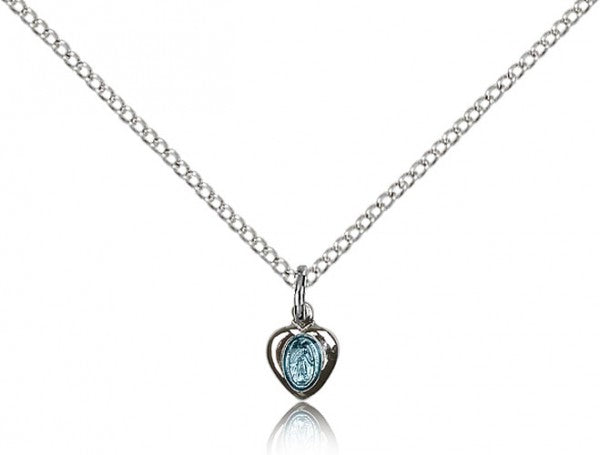 Infant Size Enamel Center Miraculous Heart Medal