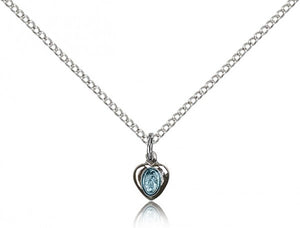 Infant Size Enamel Center Miraculous Heart Medal
