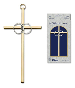 Wedding Rings Cross 6'