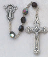 January Birthstone Rosary (Garnet) - Silver Oxidized