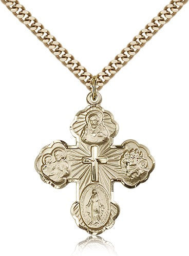 5-Way Pendant with Scalloped Edges