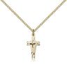 Small Wide Edge Cross Necklace