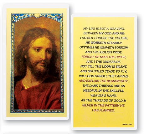 My Life Is But A Weaving Laminated Prayer Card
