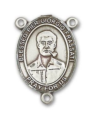 Blessed Pier Giorgio Frassati Rosary Centerpiece Sterling Silver or Pewter
