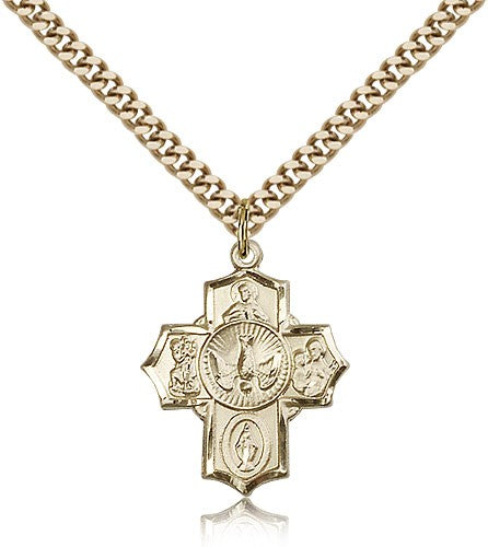 Men's Smaller 5-Way Pendant with Dove Center