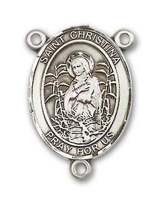 St. Christina the Astonishing Rosary Centerpiece Sterling Silver or Pewter