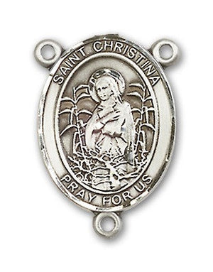 St. Christina the Astonishing Rosary Centerpiece Sterling Silver or Pewter