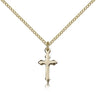 Women's Budded Tip Cross Necklace