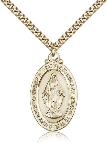 Men's Smaller Miraculous Medal Necklace