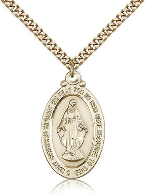Men's Smaller Miraculous Medal Necklace
