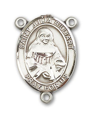 St. Julia Billiart Rosary Centerpiece Sterling Silver or Pewter
