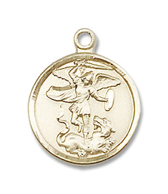 Petite Round St. Michael & Guardian Angel Medal for Women