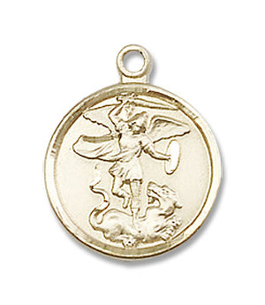 Petite Round St. Michael & Guardian Angel Medal for Women