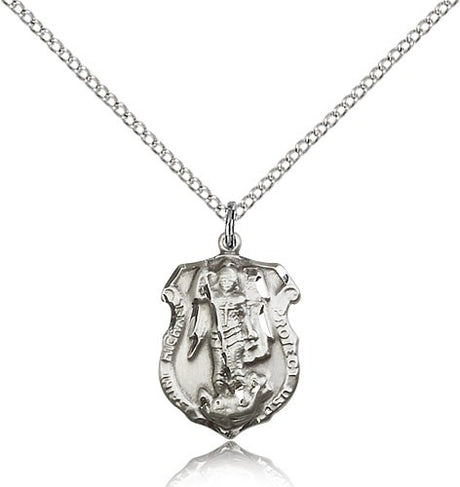 St. Michael the Archangel Badge Shaped Medal for Women