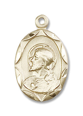 Profile of Christ Scapular Medal Necklace