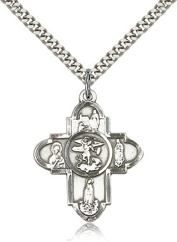 St. Michael and Our Lady 5-Way Pendant
