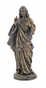Sacred Heart of Jesus Bronzed Resin Statue - 12 Inches