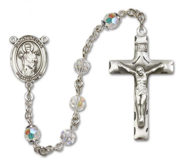 St. Aedan of Ferns Rosary Our Lady of Mercy Sterling Silver Heirloom Rosary Squared Crucifix