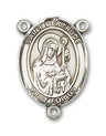 St. Gertrude of Nivelles Rosary Centerpiece Sterling Silver or Pewter