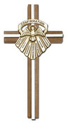 Gifts of Confirmation Wall Cross in Walnut and Metal Inlay 6'