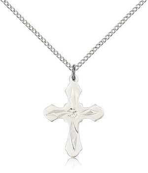Women's Glass Center Cross Necklace