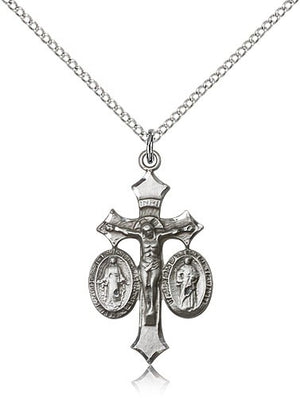 Women's Holy Family Crucifix Pendant